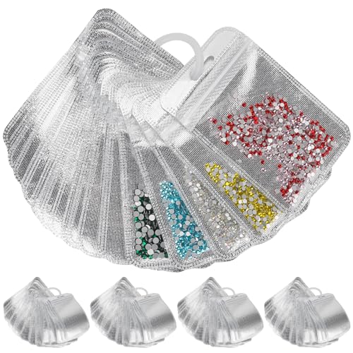 Plus tard 200 PCS Reusable Diamond Painting Beads Storage Bags for Diamond Art Storage Diamond Painting Beads Storage Craft Supplies Storage Accessories Bead and Gem Organizer for DIY Projects