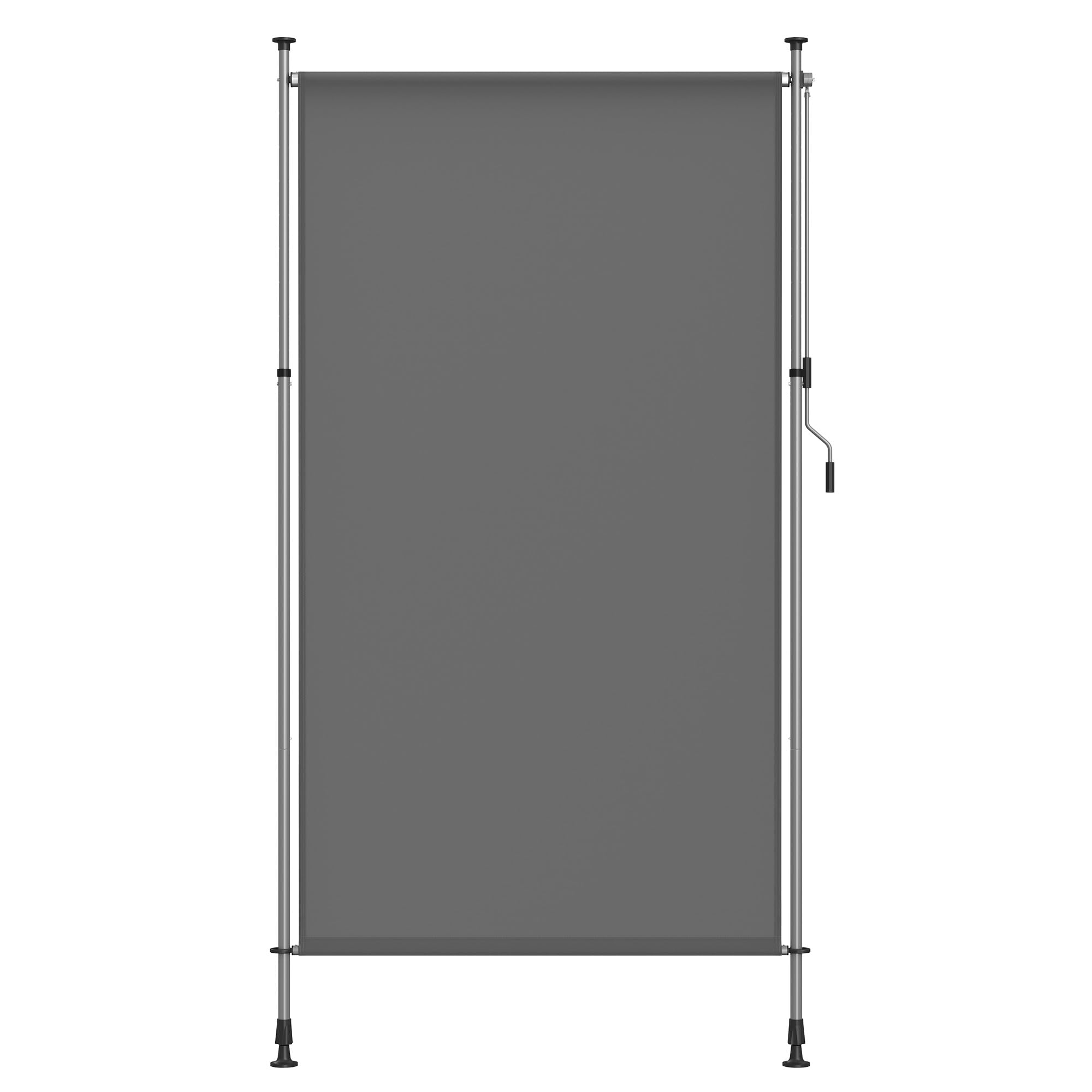 SONGMICS Senkrechtmarkise, höhenverstellbar, 150 x (220-300) cm, kein Bohren erforderlich, Vertikalmarkise für Terrasse, Balkon mit Markisenkasten, UPF 50+, Sichtschutz, anthrazitgrau GSA0150G01