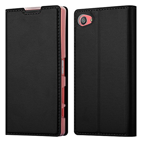 cadorabo Coque pour Sony Xperia Z5 Compact en Classy Noir - Housse Protection avec Fermoire Magnétique, Stand Horizontal et Fente Carte - Portefeuille Etui...