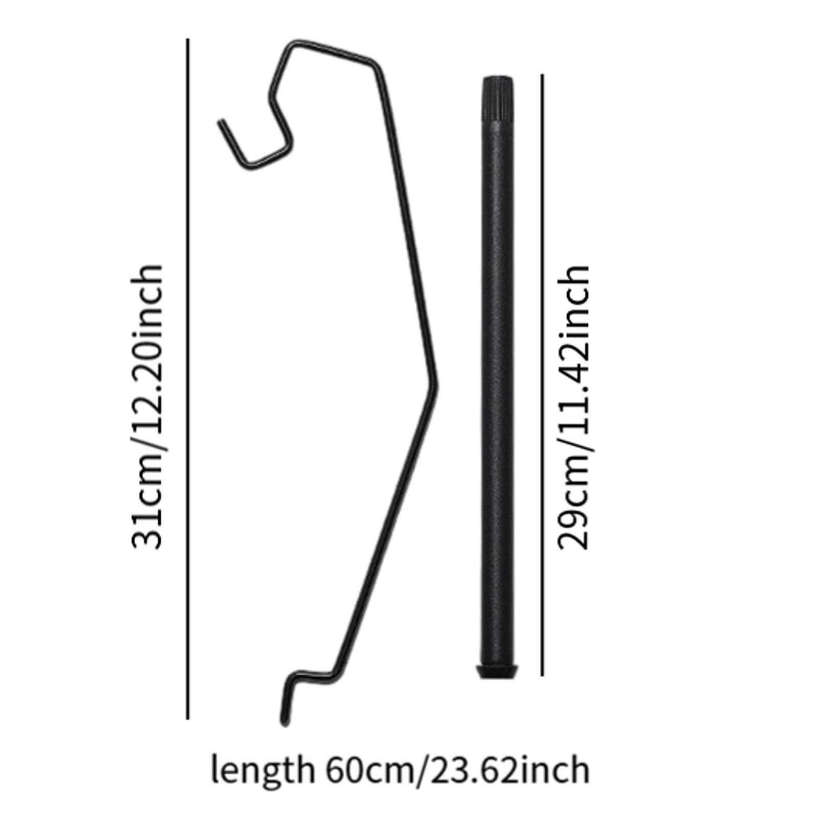 Vaveren Camping Lantern Stand, Lamp Pole, Carbon Steel Camping Equipment, Lamp Hanger, Light Holder for Outdoor Fishing Picnic Garden