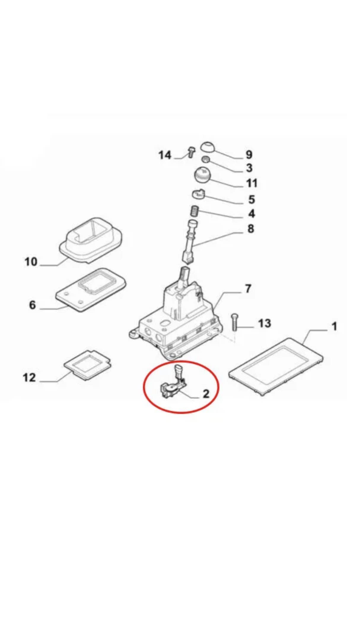 55228312 Sensor de posición de palanca de cambios Start & Stop compatible con Giulietta 940