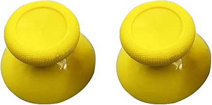 Paquete de 2 tapas de joystick XboxOne de color amarillo, compatibles con controladores inalámbricos Xbox One y S Slim, piezas de reparación analógicas para el pulgar