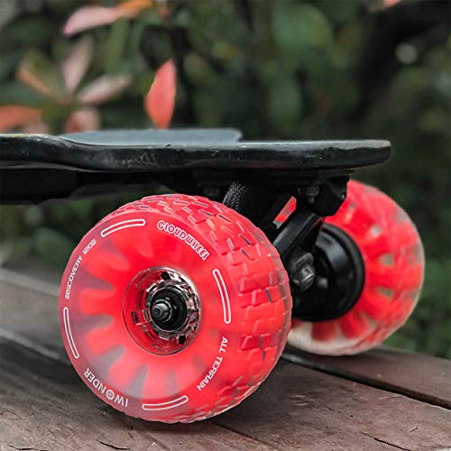 IWONDER CloudWheel 120mm Discovery Electric Skateboard Wheels Patented Damping Foam Core All Terrain Off Road Translucent Urethane Longboard Wheels(Not Applicable to Hub Motor