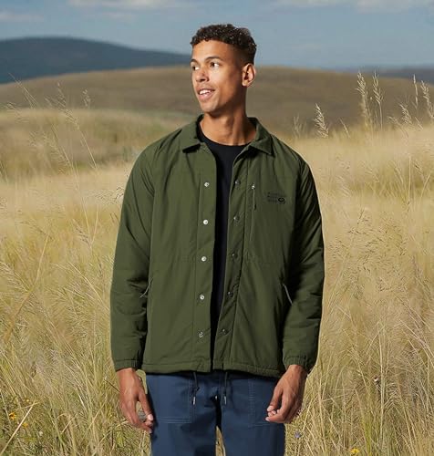 Image of Mountain Hardwear Men's HiCamp Shell Jacket for Hiking, Travel, Camping, and Everyday Wear
