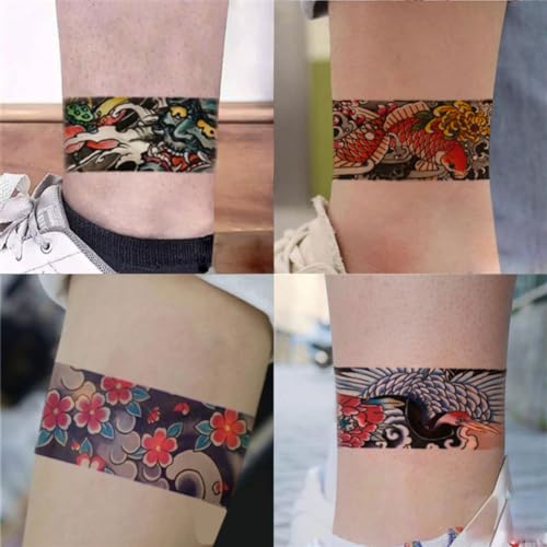 Oottati Waterproof Arm Ankle Circle Temporary Tattoo