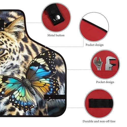 Delantal ajustable para trabajo unisex con múltiples bolsillos miniatura 3