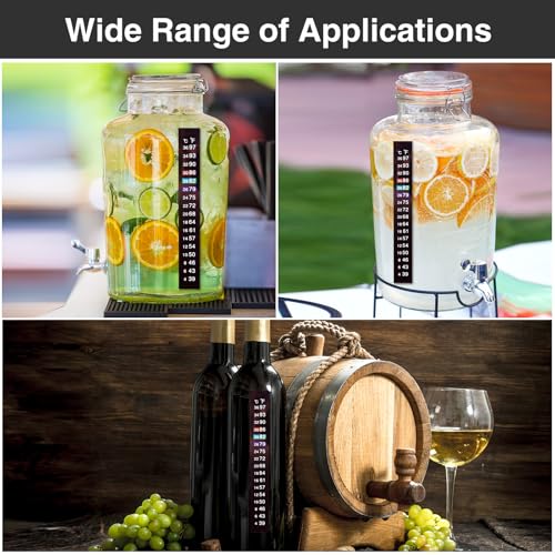 Image of 5PCS Aquarium Thermometer Strips,Fish Tank Thermometer Adhesive Sticker for Brewing Kombucha, Beer, Wine, Fish Tank,Digital Temperature Display 39-97F (4-36C) (5)