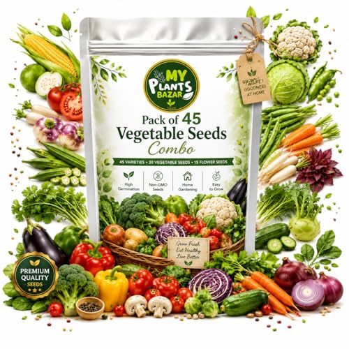 Image of All Season Veg Seeds Combo - 45 Variety Pack | 2700+ Seeds | High Germination | Kitchen Garden Kit | Balcony, Terrace & Home Gardening