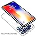 uCOLOR Ocean Blue Wave Clear Case for iPhone XR(6.1 inch),Hybrid Slim Shockproof Crystal Clear Japanese Wave Soft TPU Bumper + Hard PC Back Protective Cover for iPhone XR