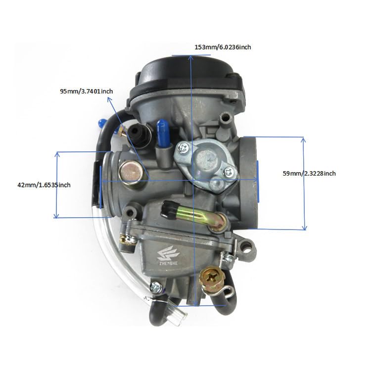 Image of Carburetor for Yamaha Raptor 350 YFM350 2004-2013 Suzuki LTZ400 2003-2007 ATV
