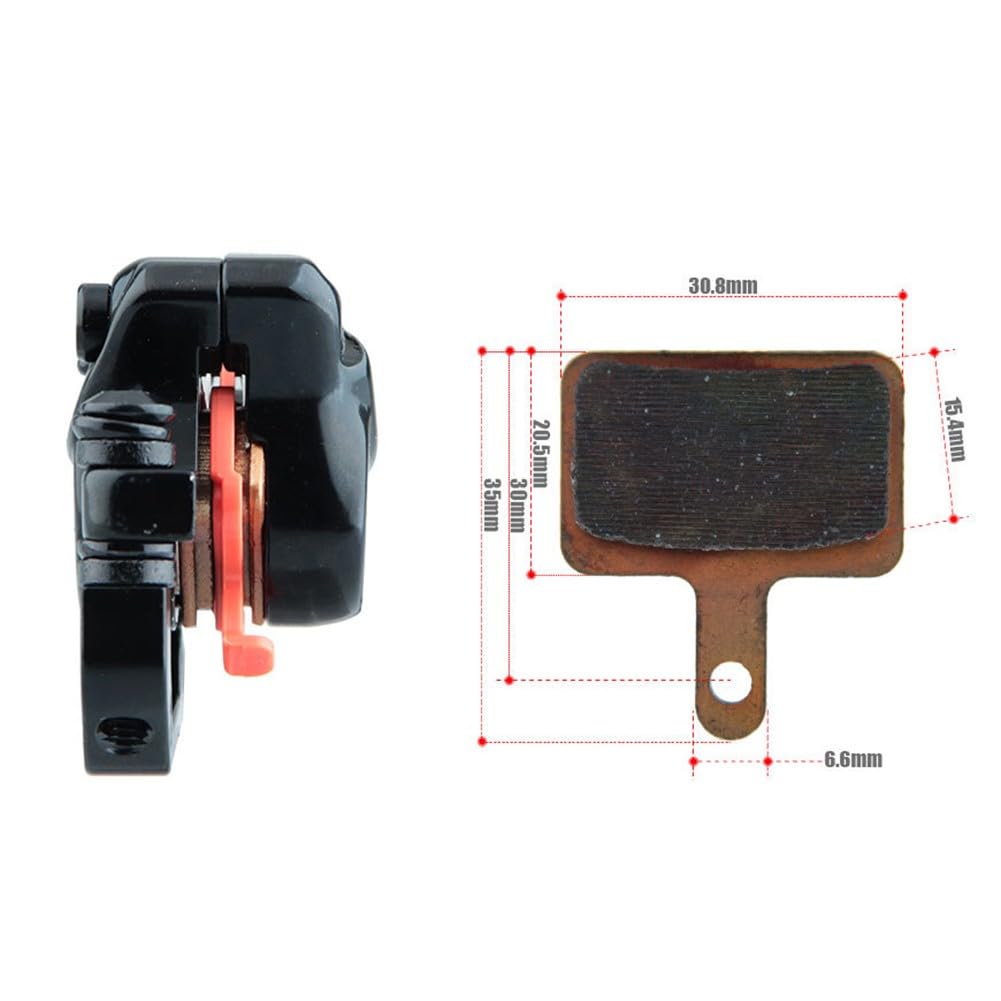 QOXEZY Mountain for Bike Set freno a disco idraulico con 2 rotori da 160 mm, pinze a doppio pistone, 51 mm IS e 74 mm Post Mount, per MTB
