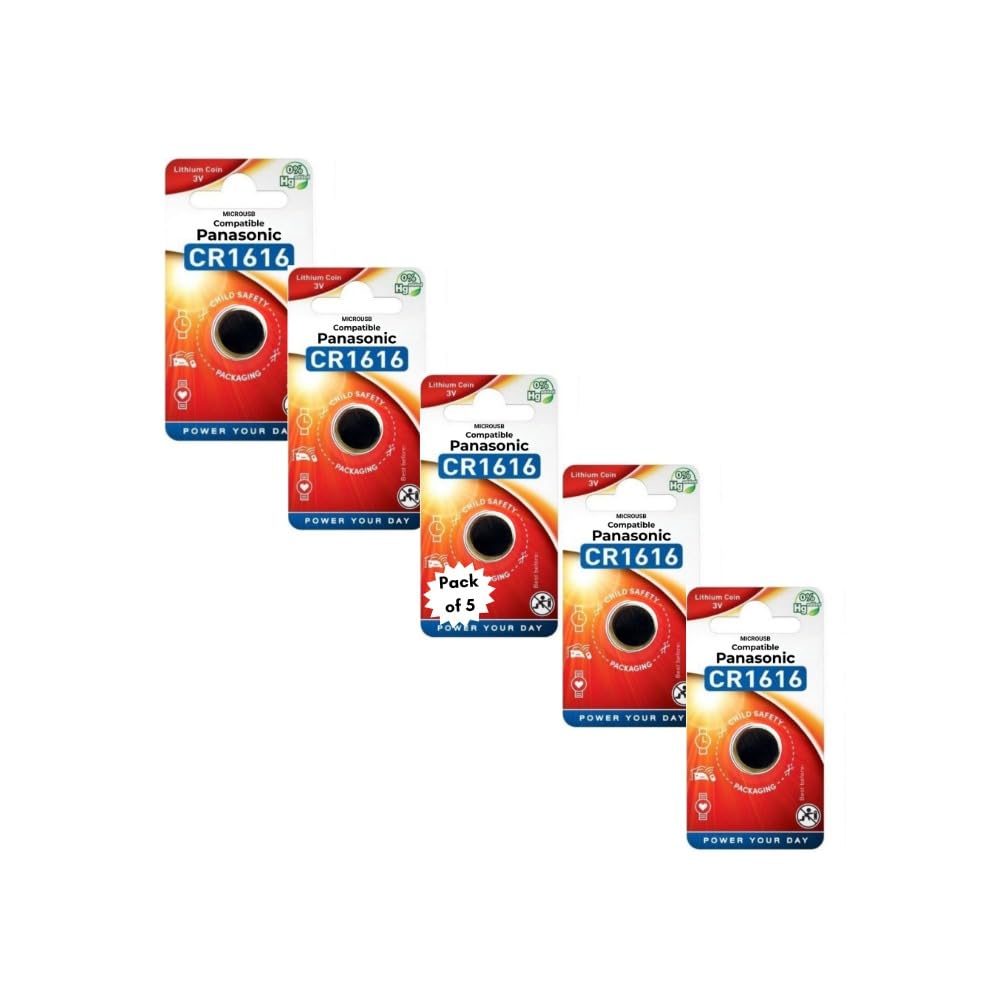 Compatible with Panasonic Lithium Coin Battery 3v - Provide Long Lasting Power in a Variety of Devices,from keyless-Entry fobs to Toys (CR1616, Pack of 5)-image-38