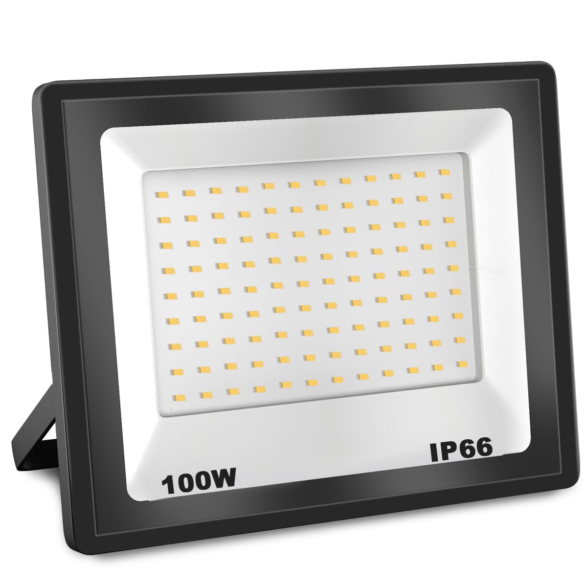 WholeFire LED Floodlight 100W Outdoor IP66 Waterproof Security Light, Upgrade 10000LM 6000K Daylight White Flood Light Wall Light, Perfect for Yard, Garden, Parking Lot, Streets, Stage