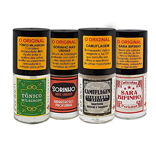 Tratamento fortalecedor de unhas Top Beauty SOS unhas 4un