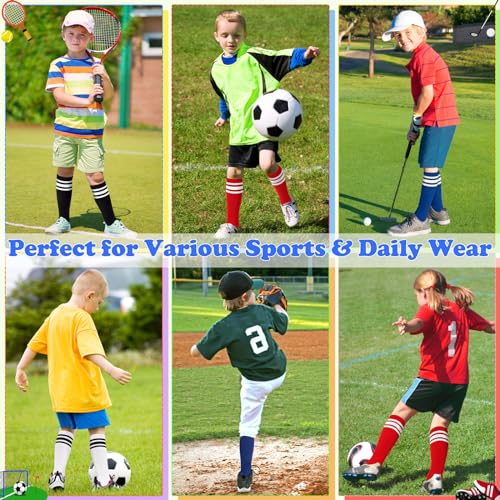 Image of Sarfel Toddler Soccer Socks Kids Soccer Socks Youth Soccer Socks Kids Baseball Socks Girls Softball Socks Boys Football Socks