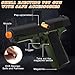 Spcozgil Realistic Toy Gun Pistol, Soft Bullet Toy Gun with Shell Ejecting with 50 Safe EVA Foam Bullets, Green Fidget Toy Guns Gifts for Halloween Christmas Birthdays