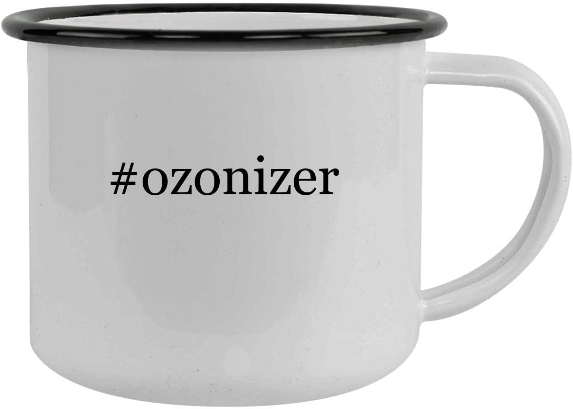 #ozonizer - 12oz Hashtag Camping Mug Stainless Steel, Black