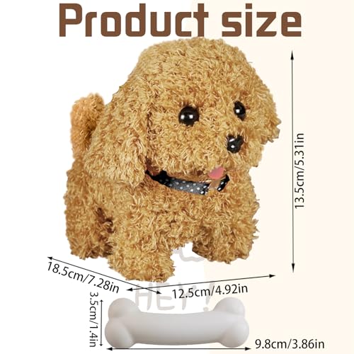 YOUYIKE Hund Spielzeug Kinder, Plüschtier Spielzeug Hund der Läuft und Bellt, Ostergeschenke Interaktives Plüschtier mit Gehen, Bellen, Schwanzwedeln fur Kinder Spielzeug