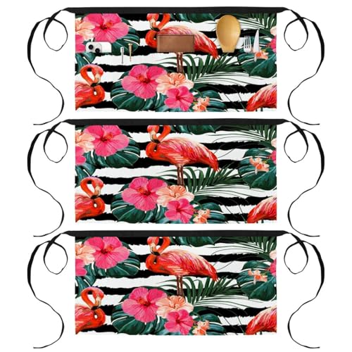 Demi-tablier de cuisine tropical pour service en bistrot et bar