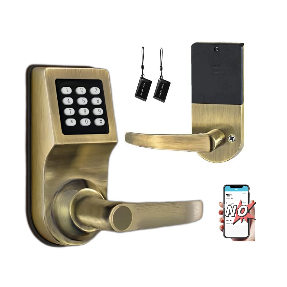 GOODU Mkeyless Entry Door Lock with Handle,Keypad Door Lock with Handle Entry Door Lock, Keypad Door Lock with Handle?Password Lock, Single Tongue Door Lo