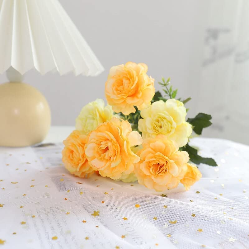 Fiori Artificiali Rosa Peonia di Seta con Congedo vegetale Fiori di Carta Decorazione murale Decorazione di Nozze Autunno Blumen Artigianato Festa della Mamma