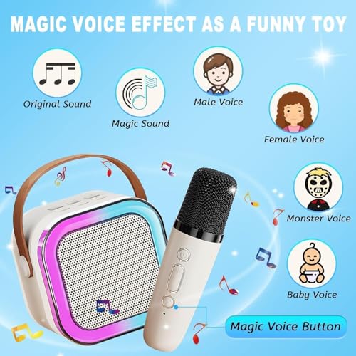 Image of Dislocati Microphone for Kids, Kids Toys for 3-15 Year Old Boys Girls Toys Age 3-12 Year Old Girls Boys Gifts Kids Microphone Girls Birthday Presents Karaoke Machine 2 Microphones Gifts for Girls