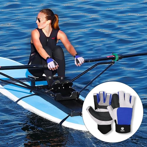 FitsT4 Sports Segelhandschuhe mit ¾-Finger und Idealem Griff für Segeln, Yacht, Segelsport, Paddeln, Kajak, Angeln, Fischen, Dinghy, Schlauchboot, Wassersport mit Booten