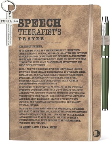 Speech Pathology Gifts Women, SLP Gift Journal Sage Green 200 Pages Notebook A5 Lined with Pen, Speech Therapy Gifts, SLP Appreciation Gift for Speech Language Pathologist Birthday Retirement Holiday