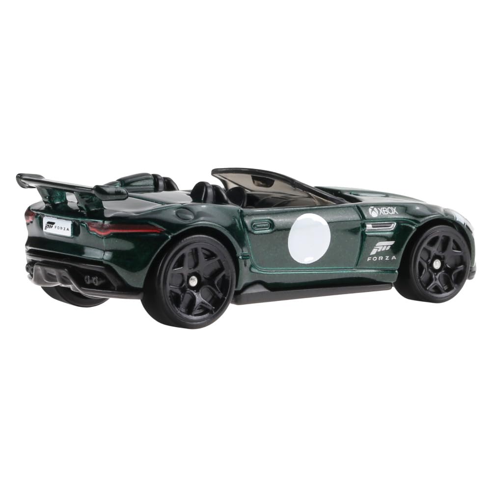 Hot Wheels FORZA HORIZON Die Cast Model Car '15 JAGUAR F-TYPE PROJECT 7 Scale 1:64 - Length 7 cm HLK27, Green - Image 4