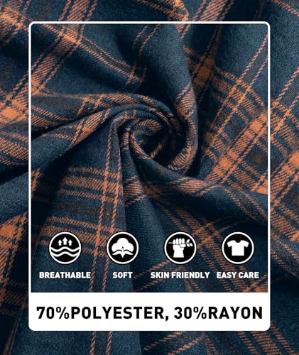 Boys Plaid Flannel Shirts Long Sleeve Casual Button Down Shirts Collared Fall Clothes3