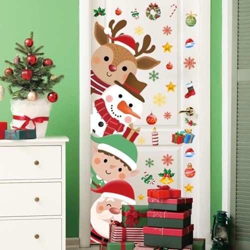 Vinilo Decorativo Navideño Santa y Rena 44.88 x 15.75 in miniatura 5