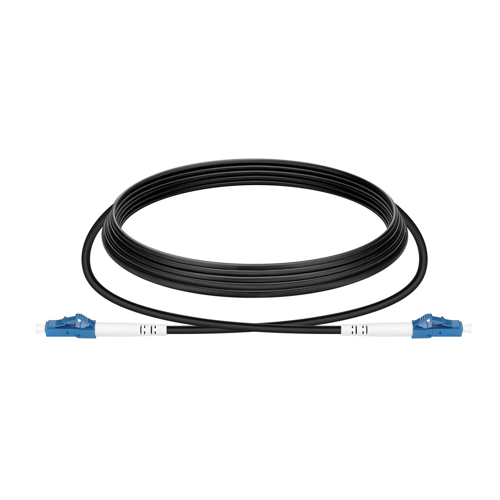 3M/10ft LC-LC Single Mode OS2 9/125um Outdoor Armored Fiber Patch Cable Simplex LC UPC to LC UPC OD 3mm Industrial TPU Optical Patch Cord