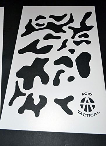 Miniatura 2 de Acid Tactical Paquete de 3 plantillas de pintura en aerosol con aerógrafo de camuflaje de 9 x 14 pulgadas, para coches, camiones, barcos, soportes