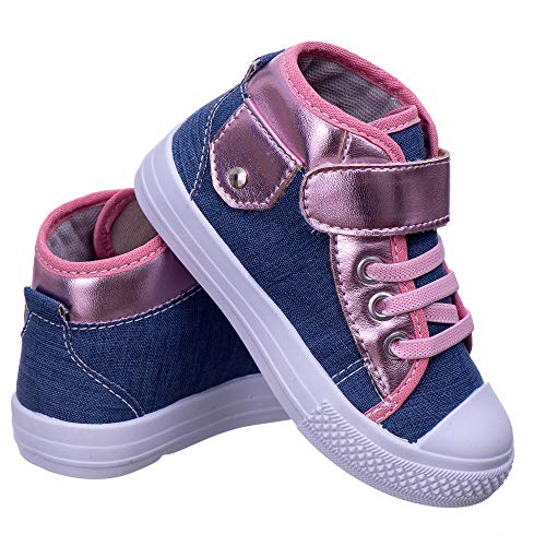 Tênis Infantil Feminino Bebê Leve Para Passeio - AS174 Cor:Azul Jeans;Tamanho:19/20