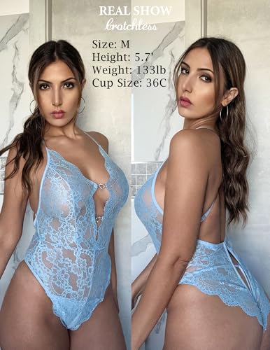 Image of Avidlove Sexy Lingerie for Women Lace Teddy Lingerie One Piece Lingerie Bodysuit