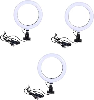 UKCOCO 3pcs Computer Fill Light Live Streaming Ring Light Fill Light with Phone Holder Electronic Fill Light Ring Lamp Supplementary Lamp Fill Lamp with Clamp Selfie Light Remote Control