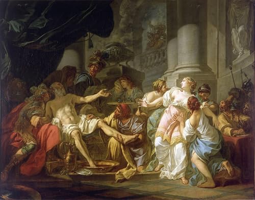Tableau impressions d'art mural de la Mort de Sénèque par Jacques Louis David poster 60x90cm
