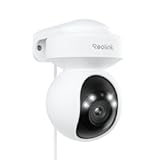 REOLINK 4K Outdoor Plug-in WiFi 6 Security Camera&comma; PTZ Camera for Home Security&comma; Wi-Fi 6 New Tech&comma; Motion Tracking&comma; Smart Detection&comma; 3X Optical Zoom&comma; Motion Spotlight&comma; Local Storage&comma; E1 Outdoor Pro