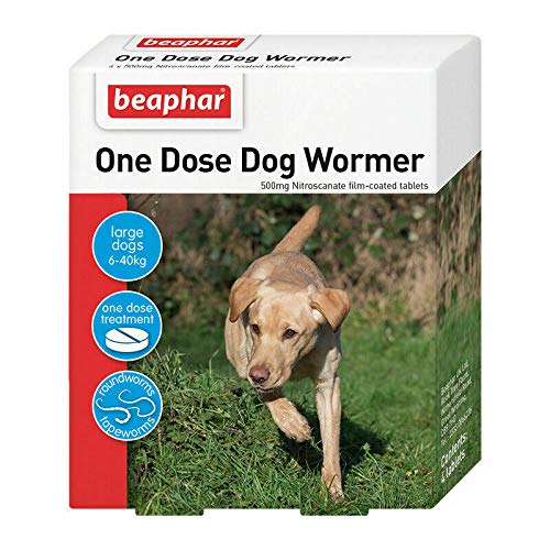 SIPWDog Puppy One Dose Easy Wormer (One Dose Wormer Large 20kg to 40kg)