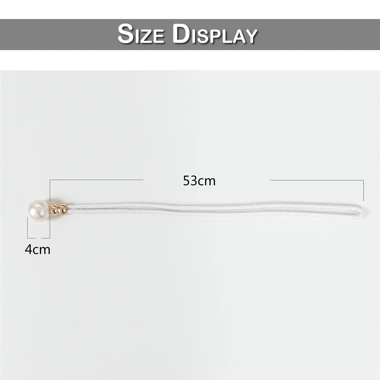 Gardinen Raffhalter 1/2/4 Stück Vorhang-Raffhalterseil mit 4 cm Perlen-Fenstervorhang & Voile-Raffhalter, Vorhänge, Ornamente, Perlenvorhangseile(White,4 Pcs Pack)