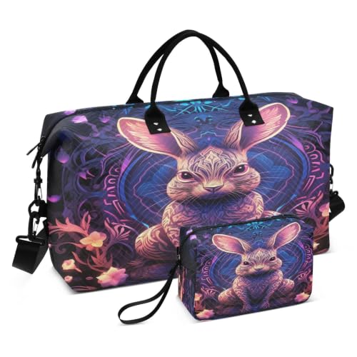 Sac de sport lapin bleu pour la natation et les voyages du week-end