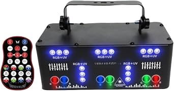 Kirnuo 9/15/21 Eyes Disco Ball Party Lights DMX Control DJ Strobe Lights 125 Patterns Sound Activated Disco Stage Lights Wide Cover for DJ Club KTV Bar Home Party Dance Wedding Festival 21 Lights