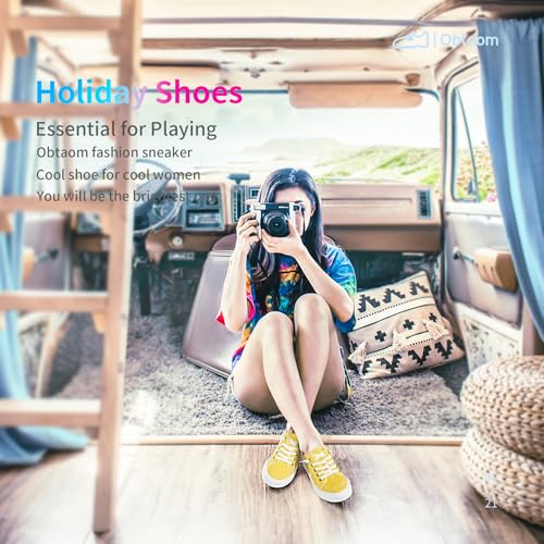 Image of Obtaom Women Canvas Mules Memory Foam Clipper Fashion Sneakers Comfortable Slip-On Mule Backless Holiday Shoes