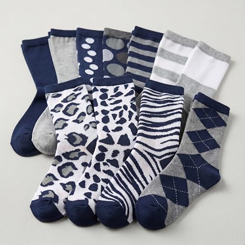 Image of Tipi Toe Women's Fun Patterned Dress Socks, 12-Pack Lightweight Colorful Crew Socks, Casual Novelty Assorted Designs