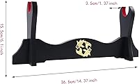 Vista 2 de Soporte de espada de terciopelo japonés acolchado Katana Stand Samurai Display Rack Soporte Todo Tanto Espada yin y Yang 1 Nivel