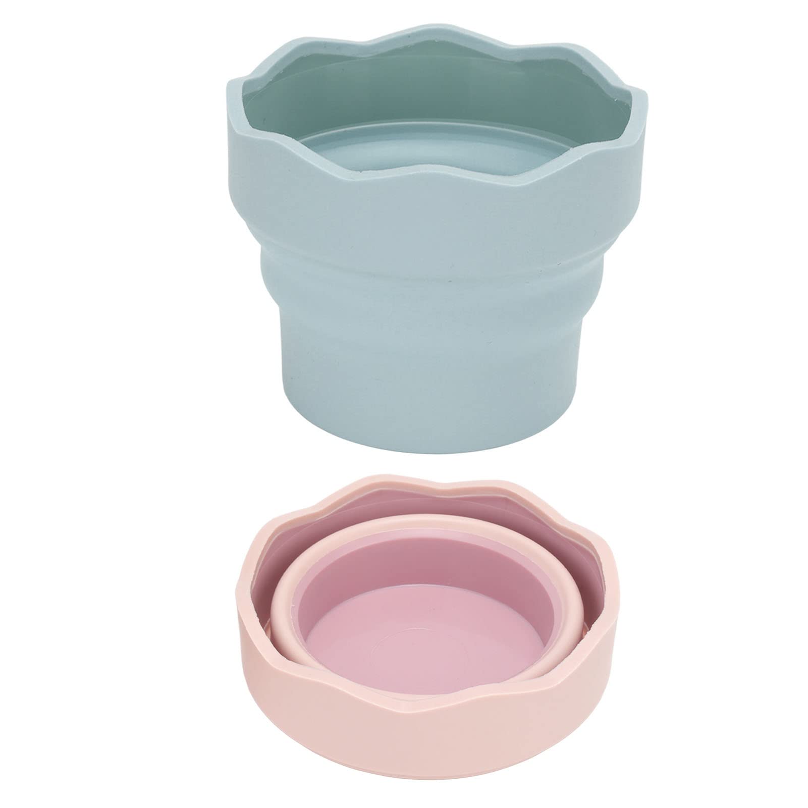 Small Silicone Brush Washing Clipper 2 STCs Foldable Watercolor Art Bible for Camping Hiking