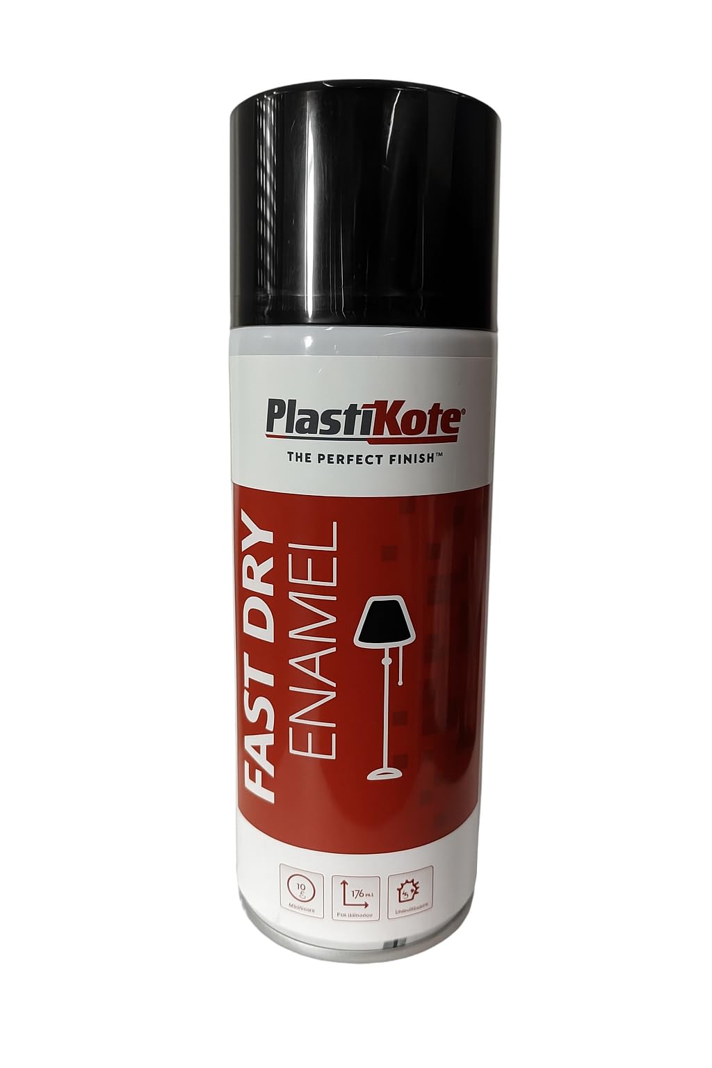 Supergift.com Black 400Ml Fd Enamel Aerosol 2-In-1 Spray Paint For Indoor And Outdoor Multipurpose Surfaces Including Metal, Wood, Plastic, And Masonry