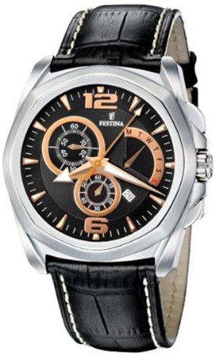 Festina F16354/6 montre homme chronographe en acier noir