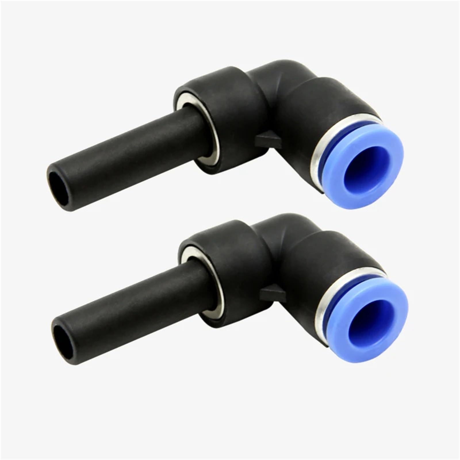 Connecteur rapide pneumatique PLJ 4/6/8/10/12, levier coudé, type d'insertion tubulaire, coude à traversant, 10 pièces(PLJ08-08)