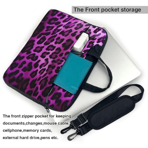 Maletín para portátil 14 pulgadas Purple Leopard unisex miniatura 5